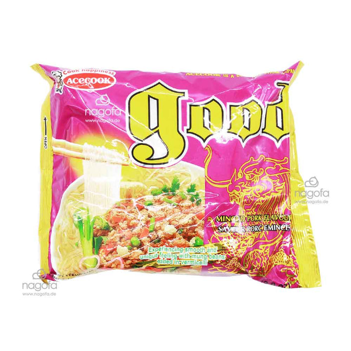 ACECOOK Instant Glasnudeln GOOD mit Schweingeschmack, gehacktes - Miến ăn liền thịt bằm 57g