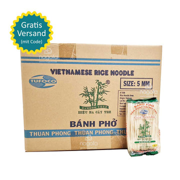 Karton 30 x 400g Reisbandnudeln Bamboo Tree - 5mm Size L