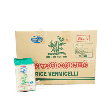 Karton Reisnudeln FEIN Bamboo Tree Fresh Rice Vermicelli (S)- Bún tươi 3 cây tre sợi nhỏ