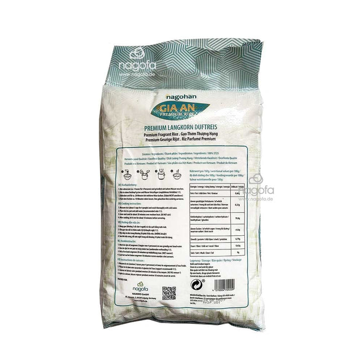 Gia An Reis, Premium Langkorn Duftreis, ST25 Reis 9kg