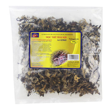 Getrocknete geschnittene schwarze Morcheln/Mu Err Pilze - Mộc nhĩ thái - Lac Thien - 100g