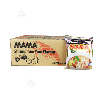 Instantnudeln mit Garnelengeschmack Tom Yum von "Mama" - Karton 30x60g