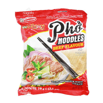 Oh! Ricey - Instant Reisbandnudeln "Phở Bò" - Beef Noodles Päckchen 70g