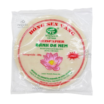Reispapier für Frühlingsrolle 22cm - Bánh đa nem rán - Golden Lotus - 400g