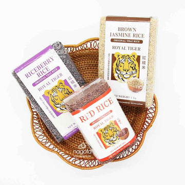 Buntes Set Vollkorn Jasmin Reis Royal Tiger - Gạo lứt tam sắc 1kg