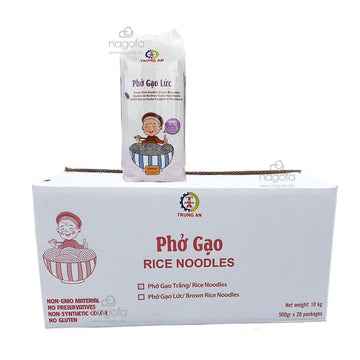 Karton Vollkorn Reisbandnudeln 5mm - 20x500g Phở gạo lứt Trung An