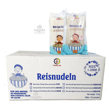 Karton Reisnudeln Trung An 1.2mm - Bún Trung An sợi vừa 20x500g