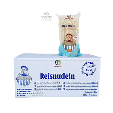 Karton Reisnudeln Trung An 1mm - Bún Trung An sợi nhỏ 20x500g