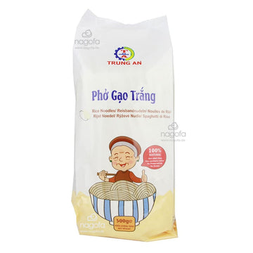 Reisbandnudeln Trung An 5mm - Phở gạo trắng sợi vừa