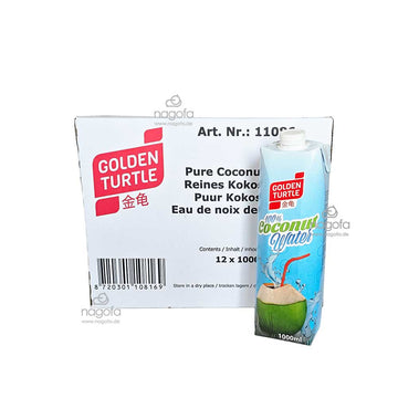Kokoswasser Golden Turtle - 100% Kokosnusswasser Karton 12x1L