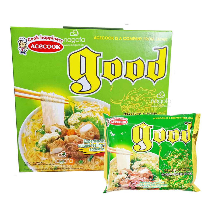 Instant Glasnudel Spareribs ACECOOK - Miến ăn liền sườn heo