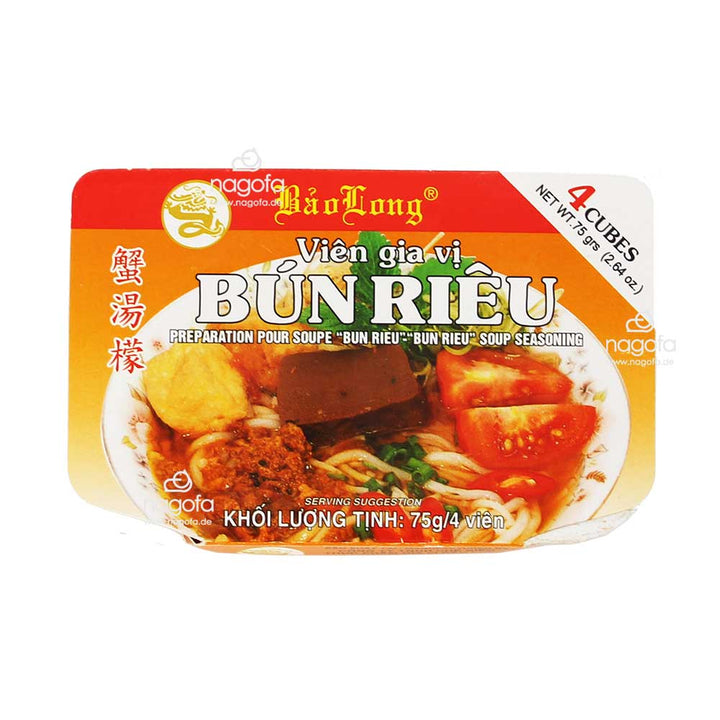 Bao Long Bouillonwürfel mit Krabbengeschmack - Viên gia vị Bún Riêu 75g
