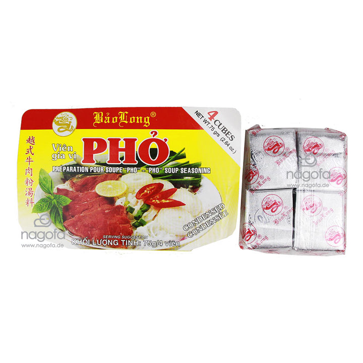 Gewürzwürfel Pho Bo - Suppen Würzmischung - Viên gia vị Phở Bò 75g