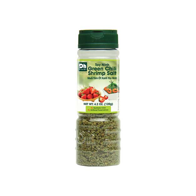 DH Foods grünes Chili-Garnelen-Salz Gewürzmischung - Muối tôm ớt xanh Tây Ninh 120g