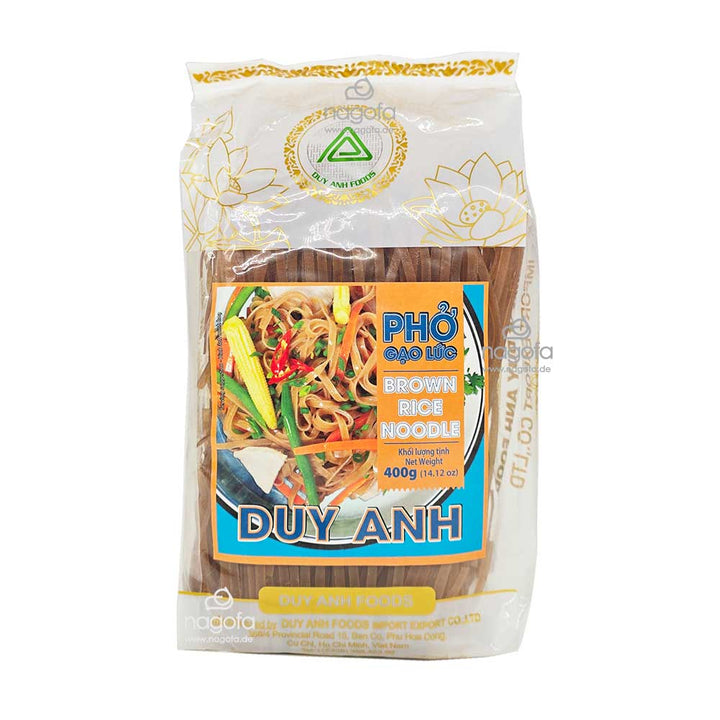 Vollkorn Reisbandnudeln Duy Anh, Nudelstärke ca. 4mm - Phở gạo lứt đỏ - 400g
