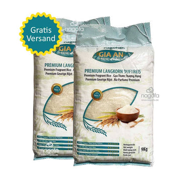 2x9kg Gia An Reis, Hochwertige Premium Langkorn ST Reis inkl. Versand