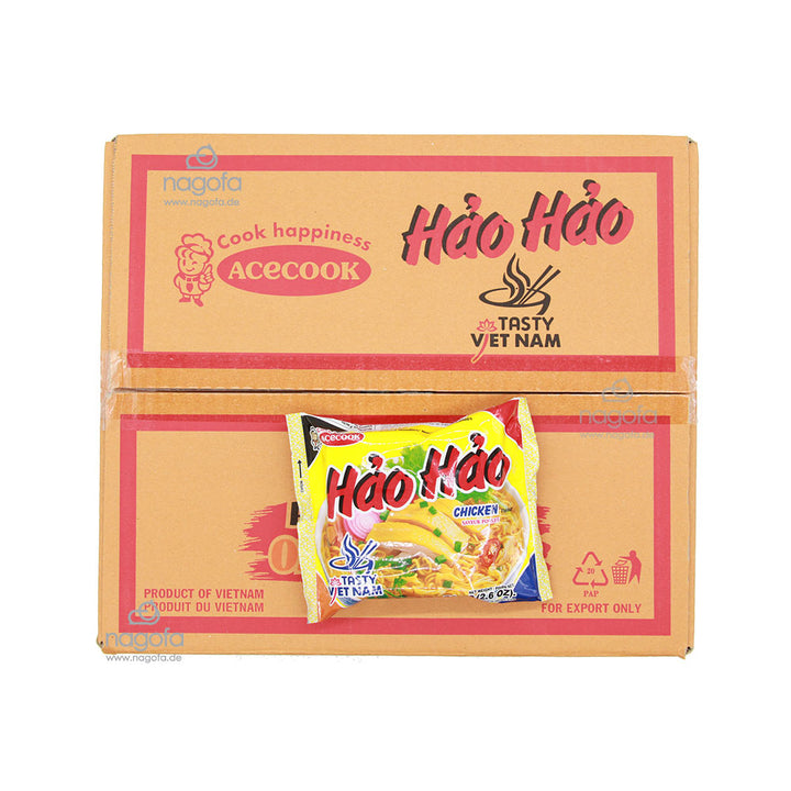 Hao Hao Instantnudeln mit Hühnergeschmack - Karton 30x74g