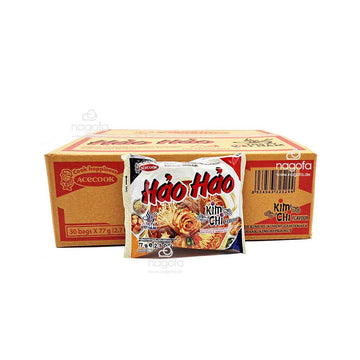 Hao Hao Kim Chi - vegetarische Instantnudeln mit KimChi Geschmack - Karton 30x77g