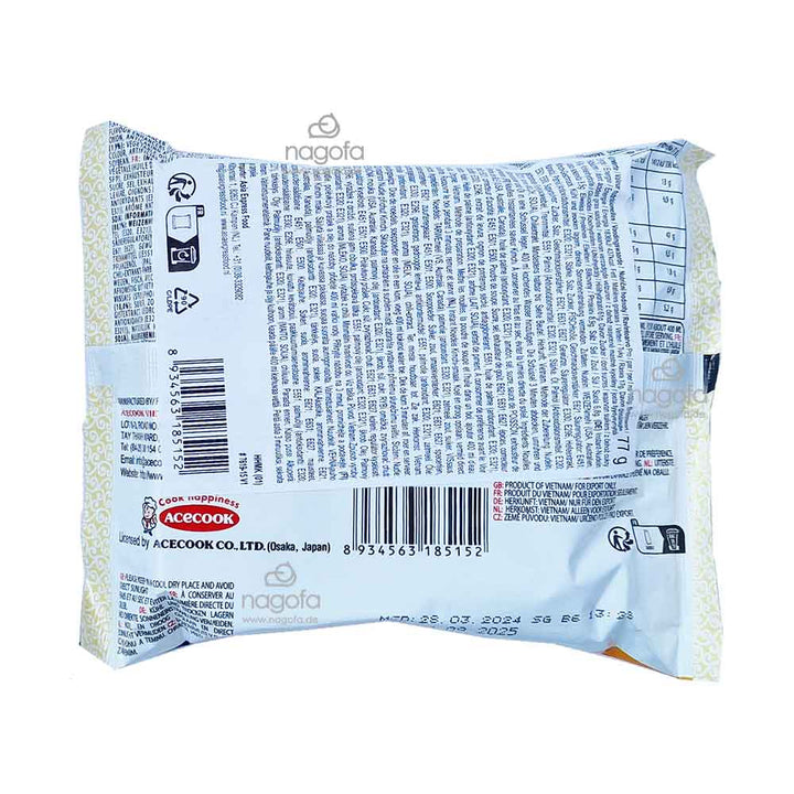 Hao Hao Kim Chi - vegetarische Instantnudeln mit KimChi Geschmack - Päckchen 77g