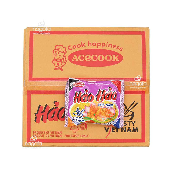 Hao Hao Sate hanh - Instantnudeln Saté Onion - Karton 30x74g