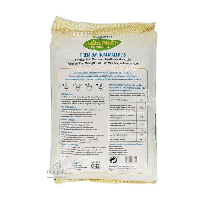 Hoa Phat Premium Hom Mali Reis  – Gạo Hom Mali cao cấp Hòa Phát 18kg