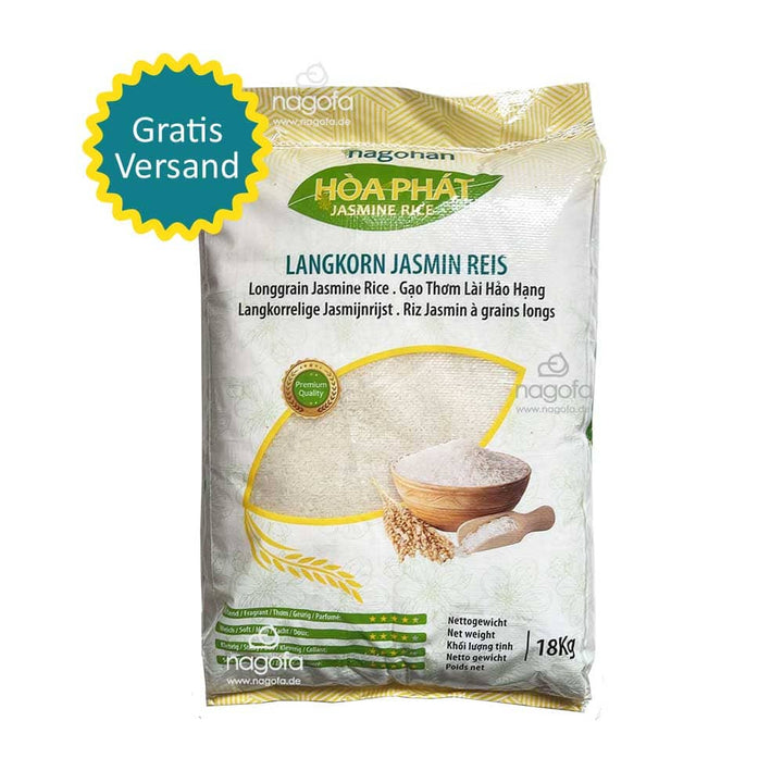 Hoa Phat Jasmin Reis, Langkorn – Gạo thơm lài Hòa Phát 18kg inkl. Versand