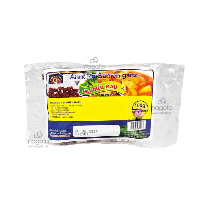 Getrocknete Annatto Samen - Hạt điều màu Lac Thien - 100g