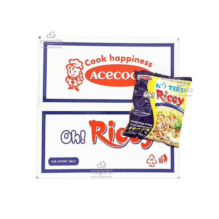 Oh! Ricey Hu tieu - Instant Reisnudeln Hu Tieu Nam Vang "Phnom Penh" Style - Karton 24x70g