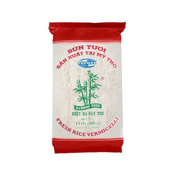 Reisnudeln Bamboo Tree Fresh Rice Vermicelli, portioniert 8 Stück - Bún tươi ba cây tre (đỏ)