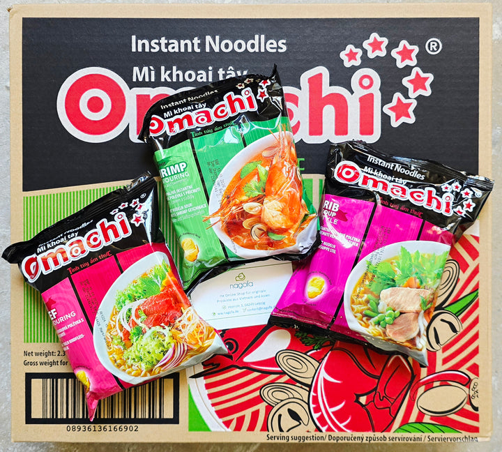SET gemischte Omachi Instant Kartoffelnudeln mit verschiedenen Geschmack - Mì khoai tây Omachi mix