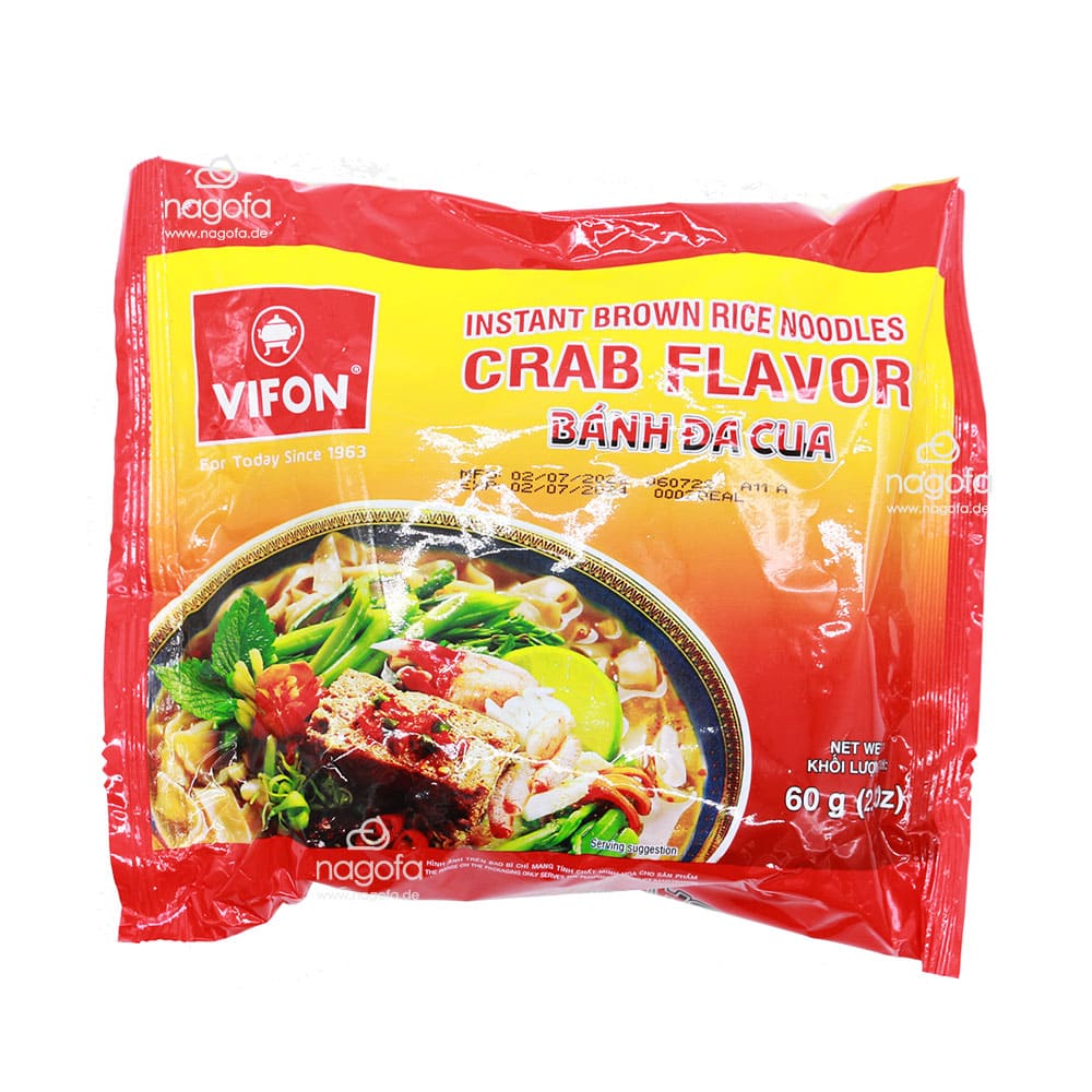 Vifon Banh Da Cua Instant Reisnudeln Krabbengeschmack - Päckchen 60g