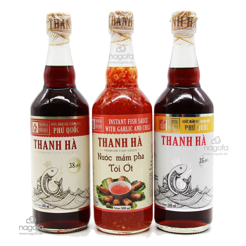 Verschiedene Fischsauce Variante der Marke "Thanh Ha"